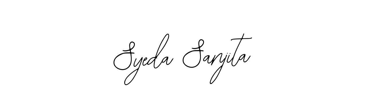 You should practise on your own different ways (Bearetta-2O07w) to write your name (Syeda Sanjita) in signature. don't let someone else do it for you. Syeda Sanjita signature style 12 images and pictures png