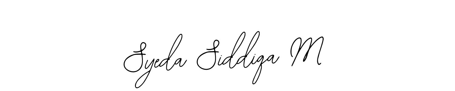 The best way (Bearetta-2O07w) to make a short signature is to pick only two or three words in your name. The name Syeda Siddiqa M include a total of six letters. For converting this name. Syeda Siddiqa M signature style 12 images and pictures png