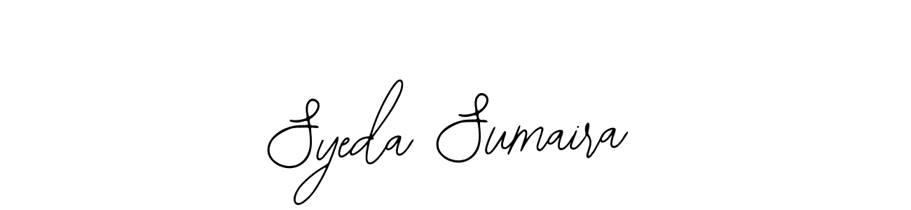 Use a signature maker to create a handwritten signature online. With this signature software, you can design (Bearetta-2O07w) your own signature for name Syeda Sumaira. Syeda Sumaira signature style 12 images and pictures png