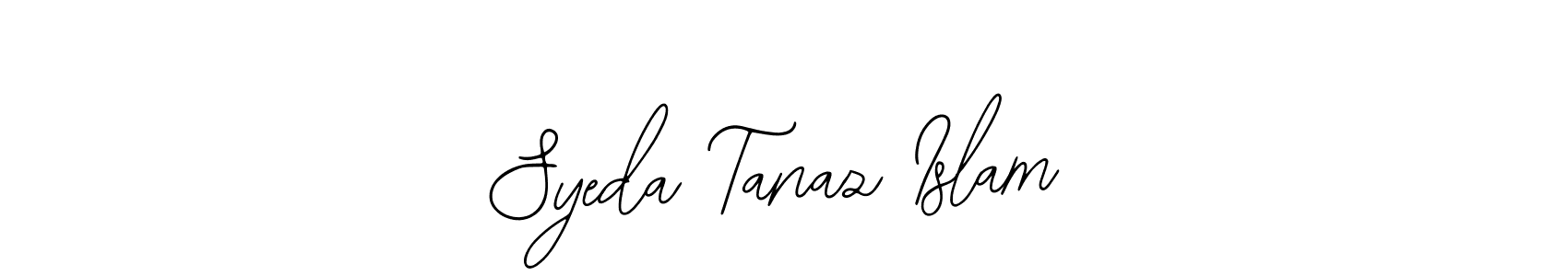 You should practise on your own different ways (Bearetta-2O07w) to write your name (Syeda Tanaz Islam) in signature. don't let someone else do it for you. Syeda Tanaz Islam signature style 12 images and pictures png