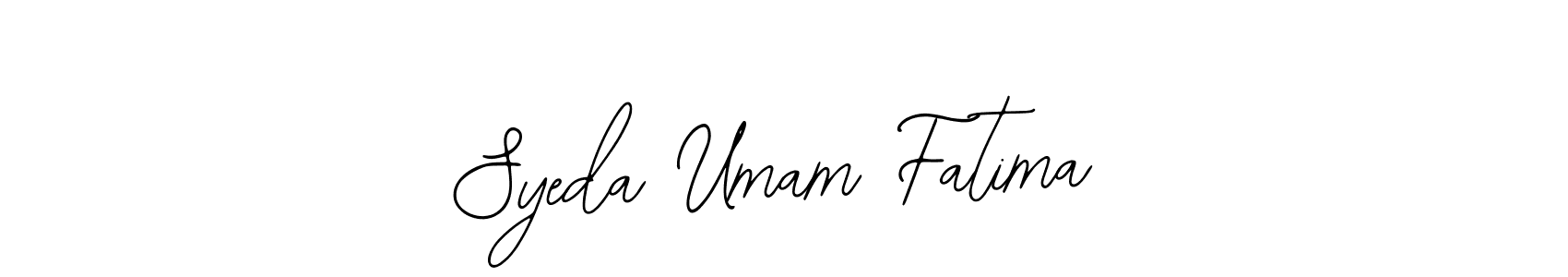 Use a signature maker to create a handwritten signature online. With this signature software, you can design (Bearetta-2O07w) your own signature for name Syeda Umam Fatima. Syeda Umam Fatima signature style 12 images and pictures png