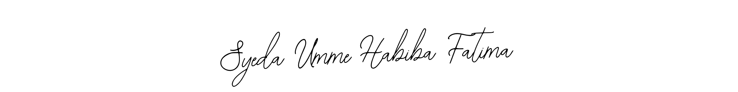 Create a beautiful signature design for name Syeda Umme Habiba Fatima. With this signature (Bearetta-2O07w) fonts, you can make a handwritten signature for free. Syeda Umme Habiba Fatima signature style 12 images and pictures png