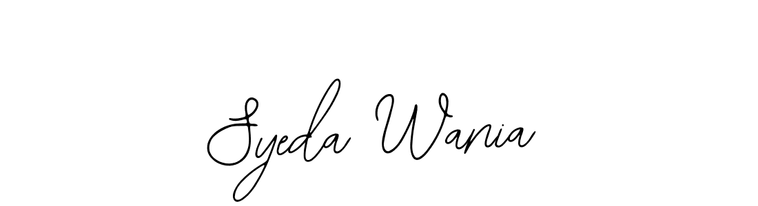 Create a beautiful signature design for name Syeda Wania. With this signature (Bearetta-2O07w) fonts, you can make a handwritten signature for free. Syeda Wania signature style 12 images and pictures png