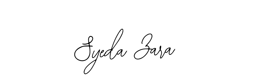 The best way (Bearetta-2O07w) to make a short signature is to pick only two or three words in your name. The name Syeda Zara include a total of six letters. For converting this name. Syeda Zara signature style 12 images and pictures png