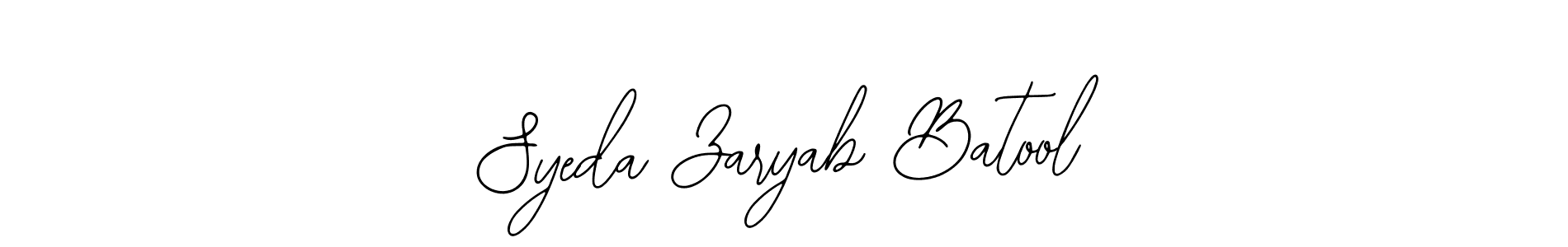 This is the best signature style for the Syeda Zaryab Batool name. Also you like these signature font (Bearetta-2O07w). Mix name signature. Syeda Zaryab Batool signature style 12 images and pictures png