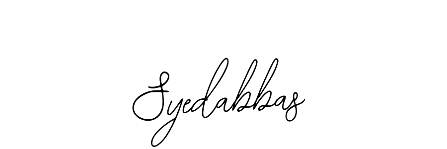 Create a beautiful signature design for name Syedabbas. With this signature (Bearetta-2O07w) fonts, you can make a handwritten signature for free. Syedabbas signature style 12 images and pictures png