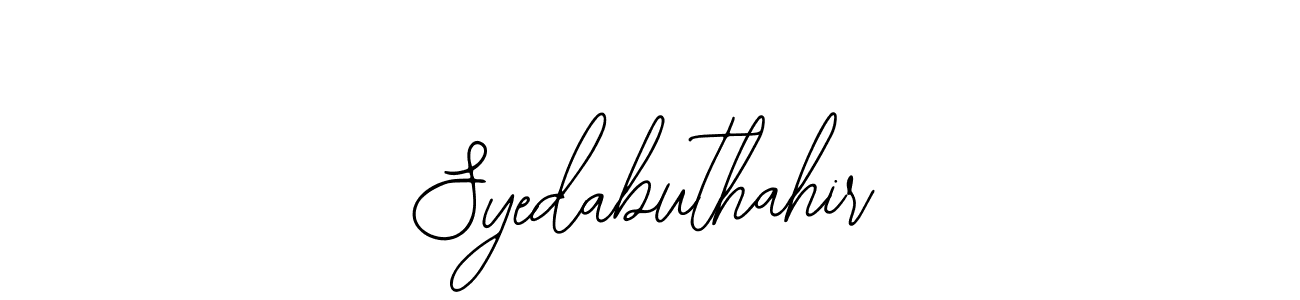 How to make Syedabuthahir name signature. Use Bearetta-2O07w style for creating short signs online. This is the latest handwritten sign. Syedabuthahir signature style 12 images and pictures png