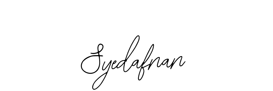 How to make Syedafnan name signature. Use Bearetta-2O07w style for creating short signs online. This is the latest handwritten sign. Syedafnan signature style 12 images and pictures png