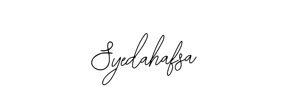 The best way (Bearetta-2O07w) to make a short signature is to pick only two or three words in your name. The name Syedahafsa include a total of six letters. For converting this name. Syedahafsa signature style 12 images and pictures png