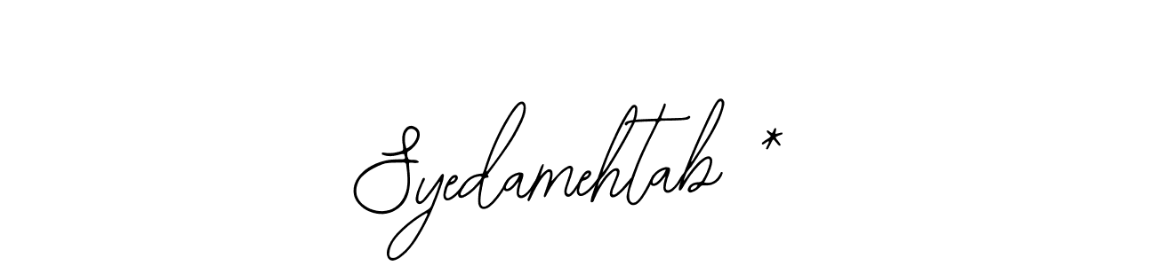 The best way (Bearetta-2O07w) to make a short signature is to pick only two or three words in your name. The name Syedamehtab * include a total of six letters. For converting this name. Syedamehtab * signature style 12 images and pictures png