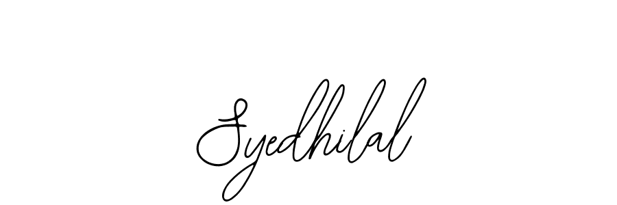 How to make Syedhilal name signature. Use Bearetta-2O07w style for creating short signs online. This is the latest handwritten sign. Syedhilal signature style 12 images and pictures png