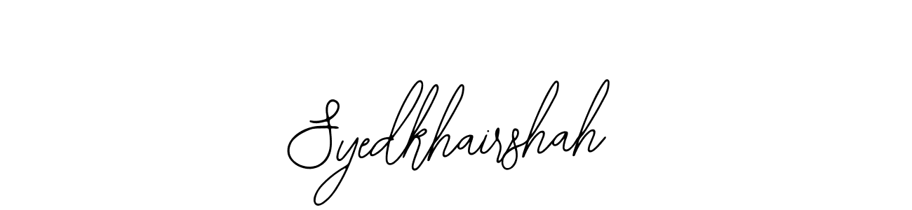 The best way (Bearetta-2O07w) to make a short signature is to pick only two or three words in your name. The name Syedkhairshah include a total of six letters. For converting this name. Syedkhairshah signature style 12 images and pictures png