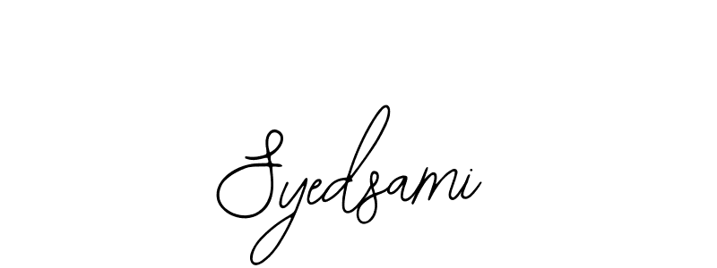 How to make Syedsami name signature. Use Bearetta-2O07w style for creating short signs online. This is the latest handwritten sign. Syedsami signature style 12 images and pictures png