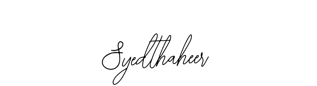 How to make Syedthaheer signature? Bearetta-2O07w is a professional autograph style. Create handwritten signature for Syedthaheer name. Syedthaheer signature style 12 images and pictures png