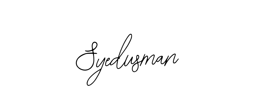Design your own signature with our free online signature maker. With this signature software, you can create a handwritten (Bearetta-2O07w) signature for name Syedusman. Syedusman signature style 12 images and pictures png