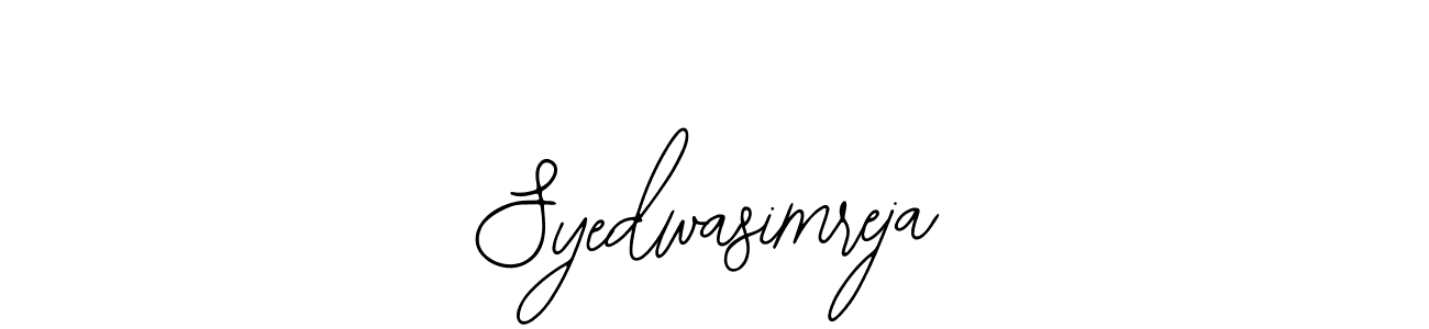 How to make Syedwasimreja name signature. Use Bearetta-2O07w style for creating short signs online. This is the latest handwritten sign. Syedwasimreja signature style 12 images and pictures png