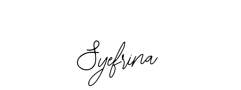 How to make Syefrina name signature. Use Bearetta-2O07w style for creating short signs online. This is the latest handwritten sign. Syefrina signature style 12 images and pictures png