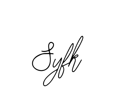 Make a beautiful signature design for name Syfk. With this signature (Bearetta-2O07w) style, you can create a handwritten signature for free. Syfk signature style 12 images and pictures png