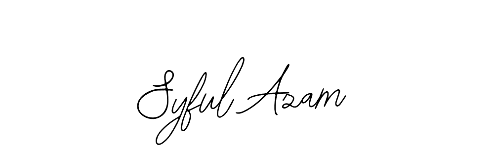 Use a signature maker to create a handwritten signature online. With this signature software, you can design (Bearetta-2O07w) your own signature for name Syful Azam. Syful Azam signature style 12 images and pictures png