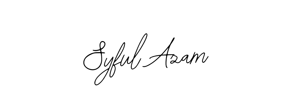 Use a signature maker to create a handwritten signature online. With this signature software, you can design (Bearetta-2O07w) your own signature for name Syful Azam. Syful Azam signature style 12 images and pictures png