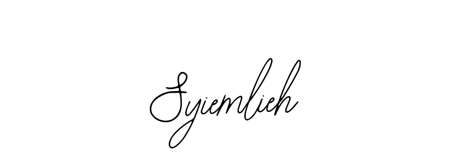 How to make Syiemlieh name signature. Use Bearetta-2O07w style for creating short signs online. This is the latest handwritten sign. Syiemlieh signature style 12 images and pictures png