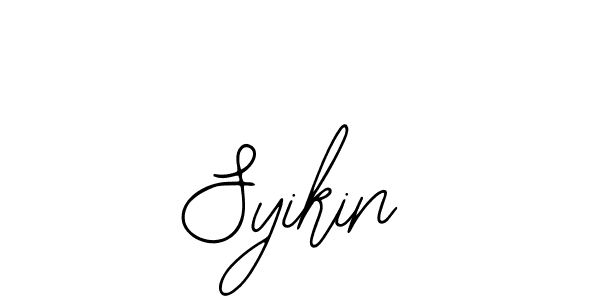 if you are searching for the best signature style for your name Syikin. so please give up your signature search. here we have designed multiple signature styles  using Bearetta-2O07w. Syikin signature style 12 images and pictures png