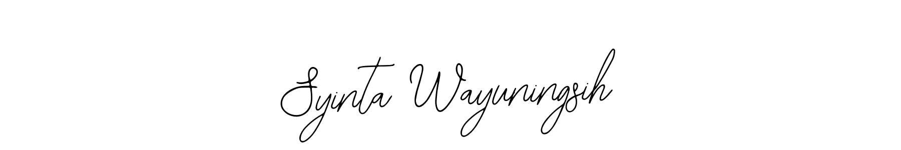 Here are the top 10 professional signature styles for the name Syinta Wayuningsih. These are the best autograph styles you can use for your name. Syinta Wayuningsih signature style 12 images and pictures png