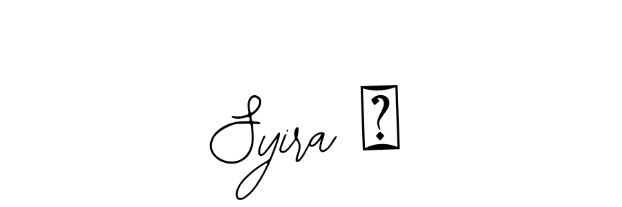 Use a signature maker to create a handwritten signature online. With this signature software, you can design (Bearetta-2O07w) your own signature for name Syira ♡. Syira ♡ signature style 12 images and pictures png