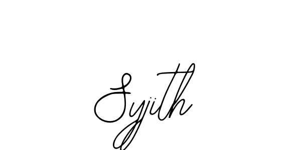 How to make Syjith name signature. Use Bearetta-2O07w style for creating short signs online. This is the latest handwritten sign. Syjith signature style 12 images and pictures png