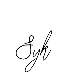 Make a beautiful signature design for name Syk. With this signature (Bearetta-2O07w) style, you can create a handwritten signature for free. Syk signature style 12 images and pictures png
