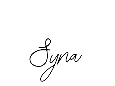 Make a beautiful signature design for name Syna. With this signature (Bearetta-2O07w) style, you can create a handwritten signature for free. Syna signature style 12 images and pictures png