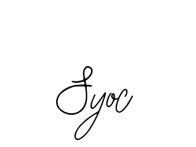 Make a beautiful signature design for name Syoc. With this signature (Bearetta-2O07w) style, you can create a handwritten signature for free. Syoc signature style 12 images and pictures png