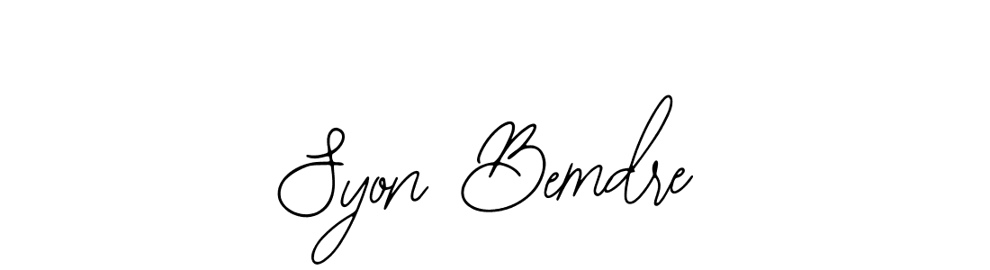 Use a signature maker to create a handwritten signature online. With this signature software, you can design (Bearetta-2O07w) your own signature for name Syon Bemdre. Syon Bemdre signature style 12 images and pictures png