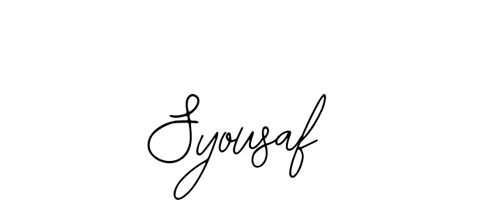 Syousaf stylish signature style. Best Handwritten Sign (Bearetta-2O07w) for my name. Handwritten Signature Collection Ideas for my name Syousaf. Syousaf signature style 12 images and pictures png