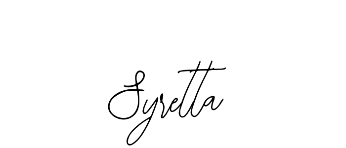 How to make Syretta signature? Bearetta-2O07w is a professional autograph style. Create handwritten signature for Syretta name. Syretta signature style 12 images and pictures png