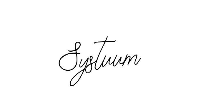 Design your own signature with our free online signature maker. With this signature software, you can create a handwritten (Bearetta-2O07w) signature for name Systuum. Systuum signature style 12 images and pictures png