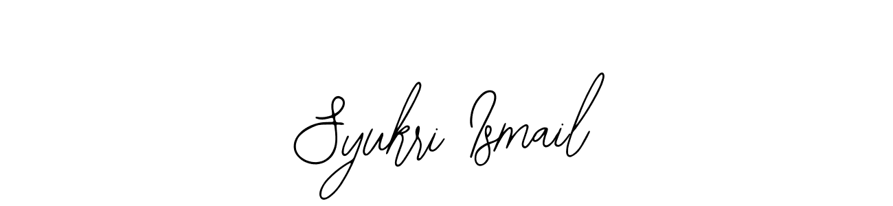 Create a beautiful signature design for name Syukri Ismail. With this signature (Bearetta-2O07w) fonts, you can make a handwritten signature for free. Syukri Ismail signature style 12 images and pictures png