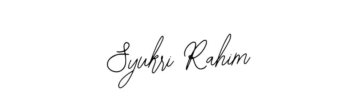 How to make Syukri Rahim name signature. Use Bearetta-2O07w style for creating short signs online. This is the latest handwritten sign. Syukri Rahim signature style 12 images and pictures png