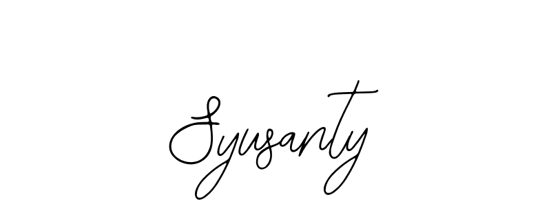 Use a signature maker to create a handwritten signature online. With this signature software, you can design (Bearetta-2O07w) your own signature for name Syusanty. Syusanty signature style 12 images and pictures png