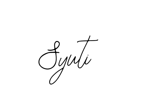 The best way (Bearetta-2O07w) to make a short signature is to pick only two or three words in your name. The name Syuti include a total of six letters. For converting this name. Syuti signature style 12 images and pictures png