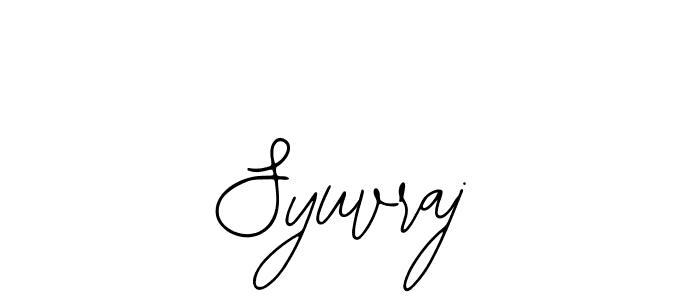 The best way (Bearetta-2O07w) to make a short signature is to pick only two or three words in your name. The name Syuvraj include a total of six letters. For converting this name. Syuvraj signature style 12 images and pictures png
