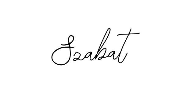 How to make Szabat name signature. Use Bearetta-2O07w style for creating short signs online. This is the latest handwritten sign. Szabat signature style 12 images and pictures png