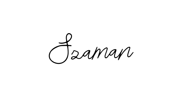 Use a signature maker to create a handwritten signature online. With this signature software, you can design (Bearetta-2O07w) your own signature for name Szaman. Szaman signature style 12 images and pictures png