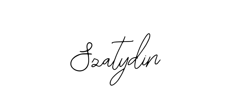 Use a signature maker to create a handwritten signature online. With this signature software, you can design (Bearetta-2O07w) your own signature for name Szatydin. Szatydin signature style 12 images and pictures png