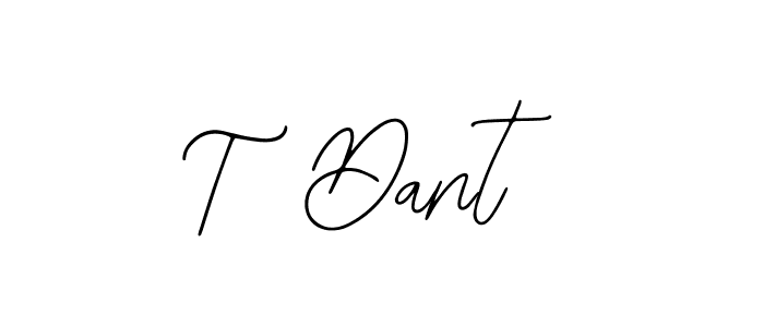 How to make T  Dant name signature. Use Bearetta-2O07w style for creating short signs online. This is the latest handwritten sign. T  Dant signature style 12 images and pictures png