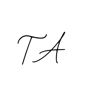 Make a beautiful signature design for name T A. With this signature (Bearetta-2O07w) style, you can create a handwritten signature for free. T A signature style 12 images and pictures png