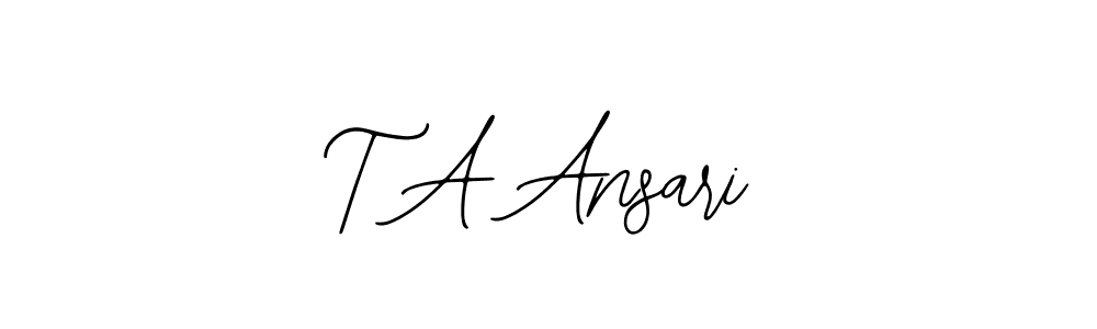 Make a beautiful signature design for name T A Ansari. Use this online signature maker to create a handwritten signature for free. T A Ansari signature style 12 images and pictures png