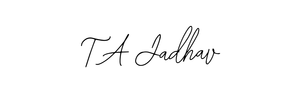Make a short T A Jadhav signature style. Manage your documents anywhere anytime using Bearetta-2O07w. Create and add eSignatures, submit forms, share and send files easily. T A Jadhav signature style 12 images and pictures png