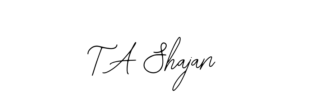 It looks lik you need a new signature style for name T A Shajan. Design unique handwritten (Bearetta-2O07w) signature with our free signature maker in just a few clicks. T A Shajan signature style 12 images and pictures png