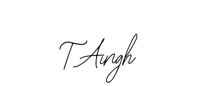 if you are searching for the best signature style for your name T Aingh. so please give up your signature search. here we have designed multiple signature styles  using Bearetta-2O07w. T Aingh signature style 12 images and pictures png